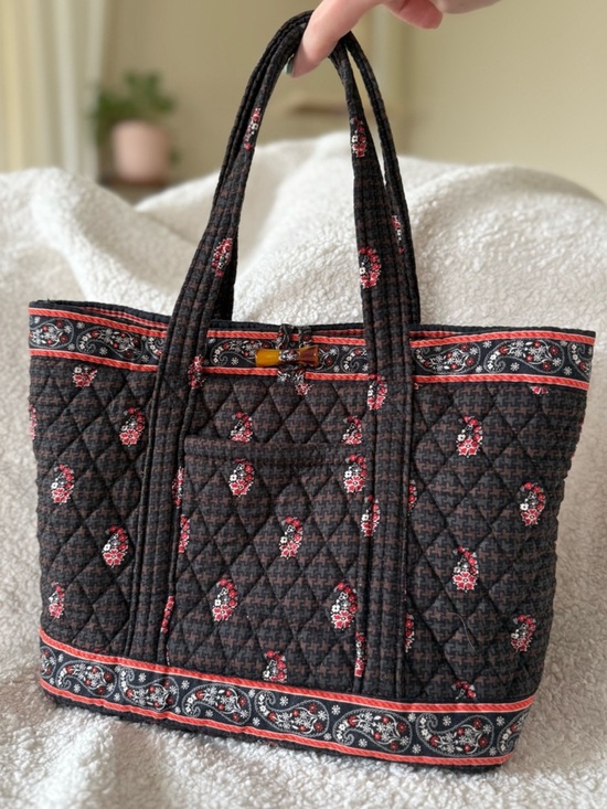 Vera Bradley Handbags - Y2K Vintage Vera Bradley Toggle Tote Bag Brown Houndstooth pre 2006